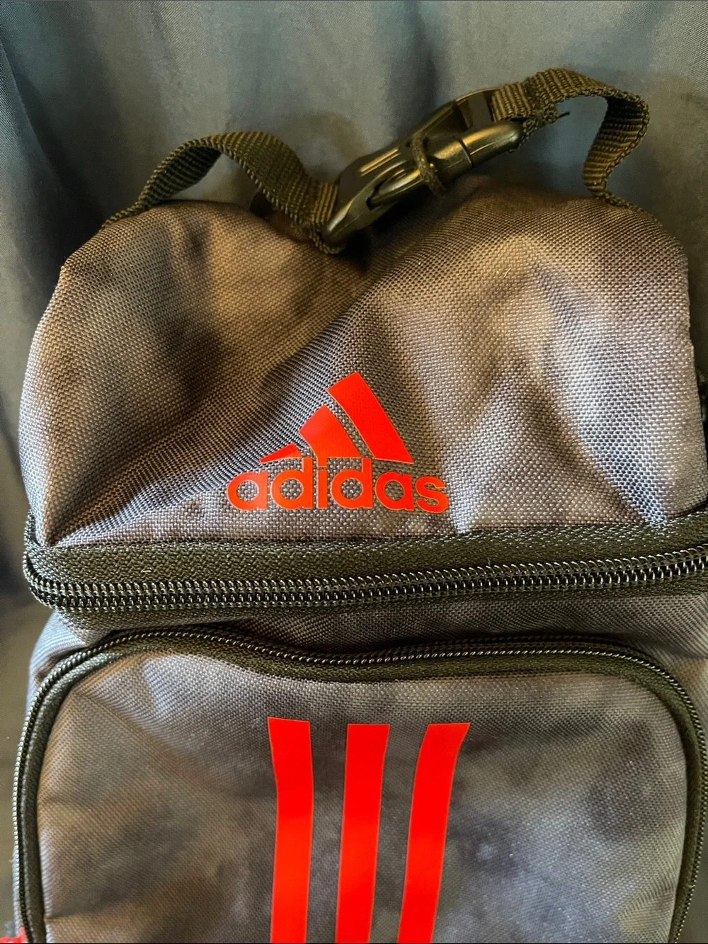 adidas Excel 2 Men’s Black Lunch Bag with Red Stripes